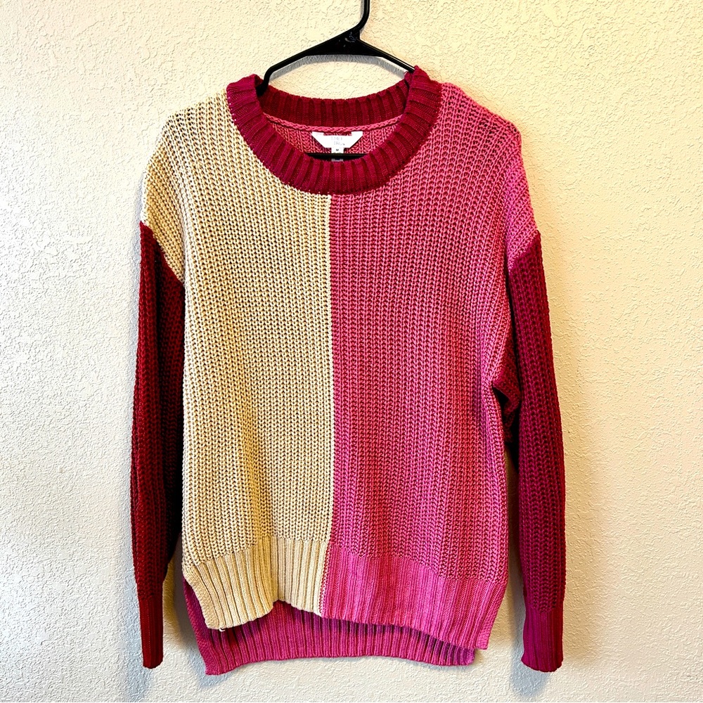 Walmart multicolor chunky sweater